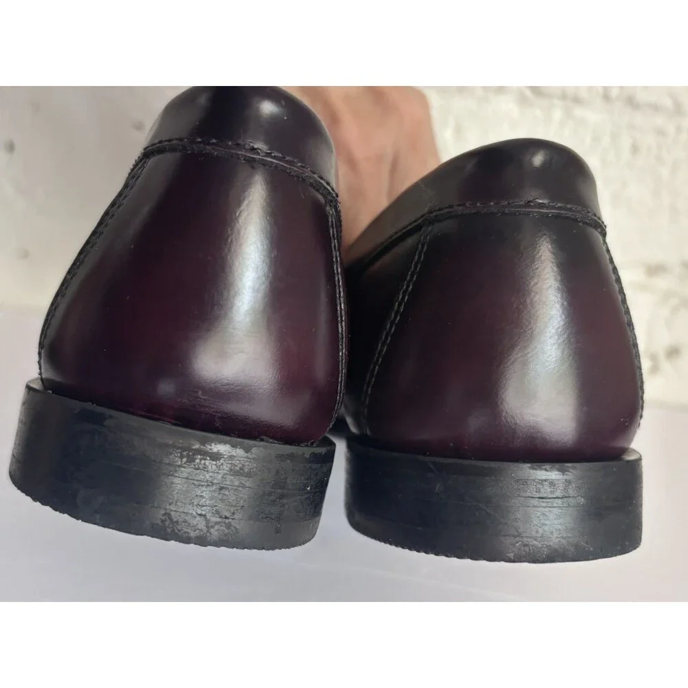 Johnston & Murphy Men's Burgundy Leather Penny Loafers US Size 10 M
